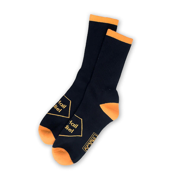 All Hail Cardiel Black / Orange Calf Socks
