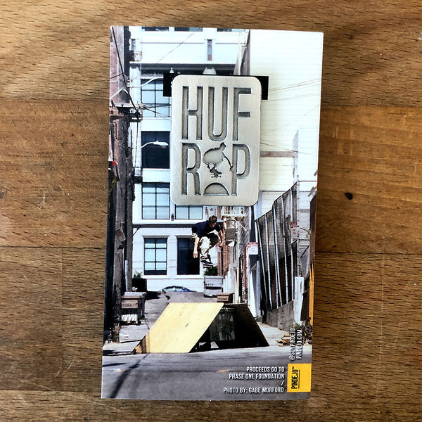 Keith Hufnagel Forever 'HUFxRIP' Enamel Pin in Antique Metal