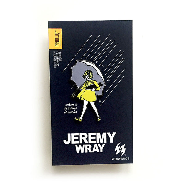 Jeremy Wray "Umbrella Girl" Enamel Pin by Pindejo