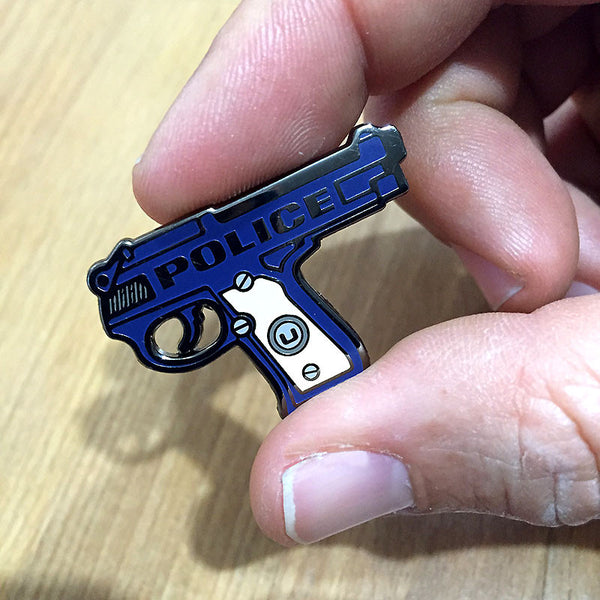 Police Reverse Gun pin