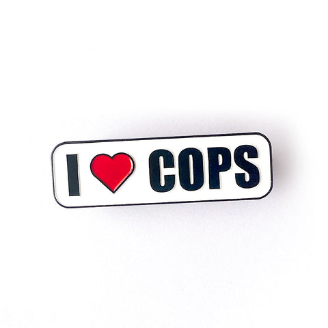 Classic "I LOVE COPS" Enamel Pin