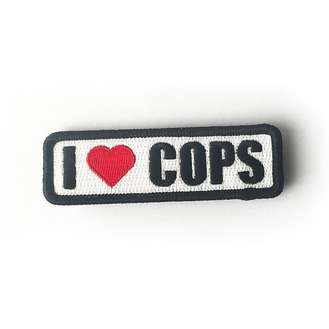 Classic "I LOVE COPS" Woven Patch