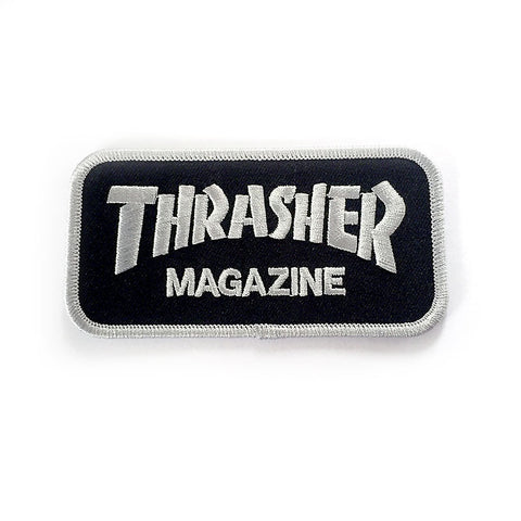 Thrasher Bar Logo Patch - Silver